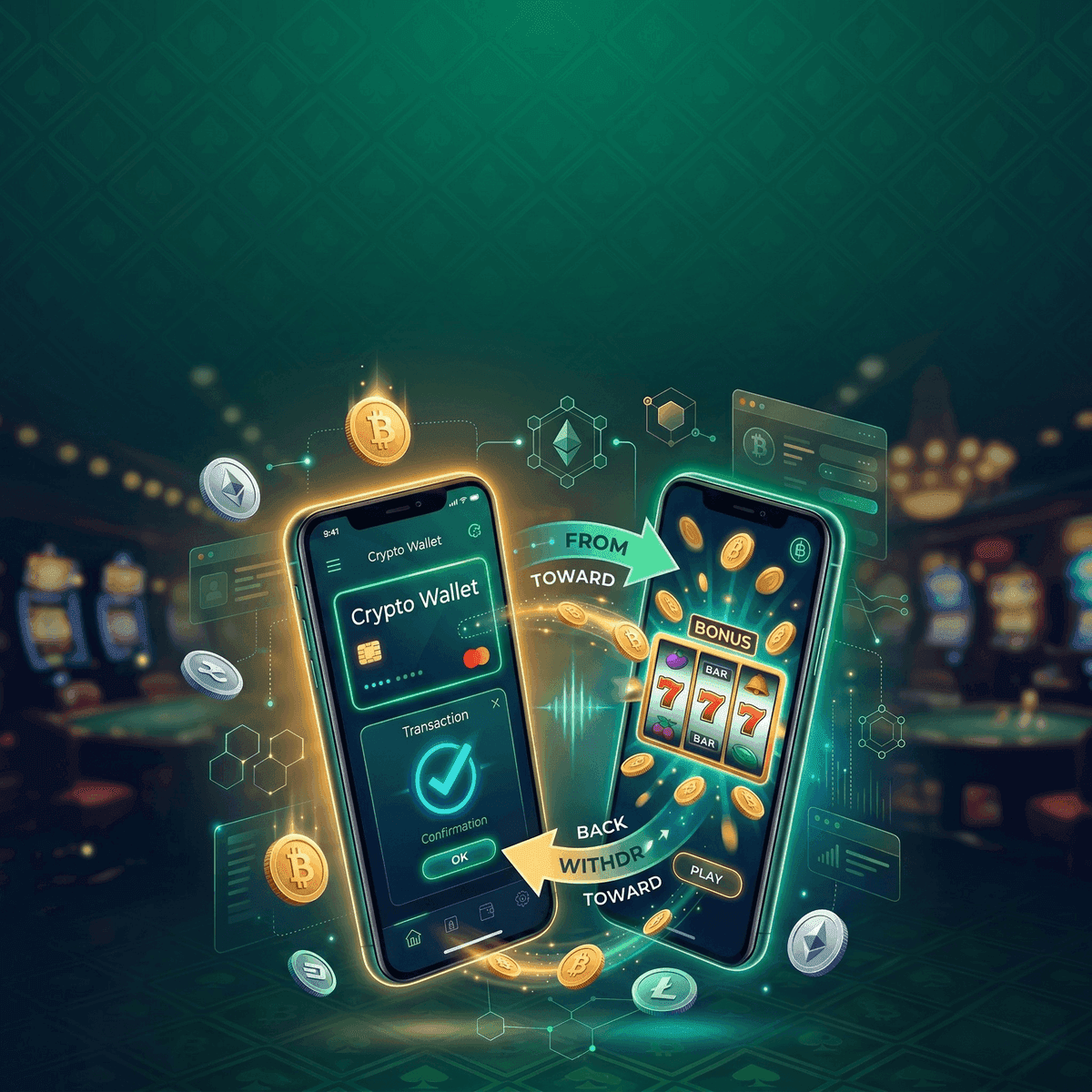 Mobile crypto casino Ghana smartphone deposit