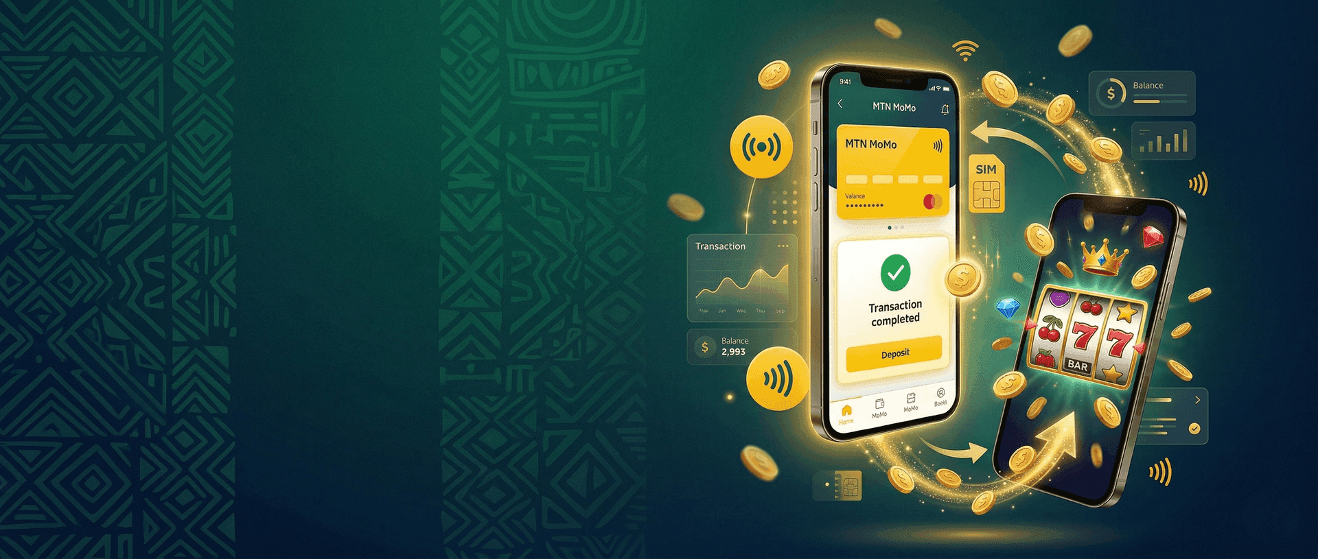 MTN MoMo Online Casino Ghana Deposit Guide showing mobile money interface and payment methods