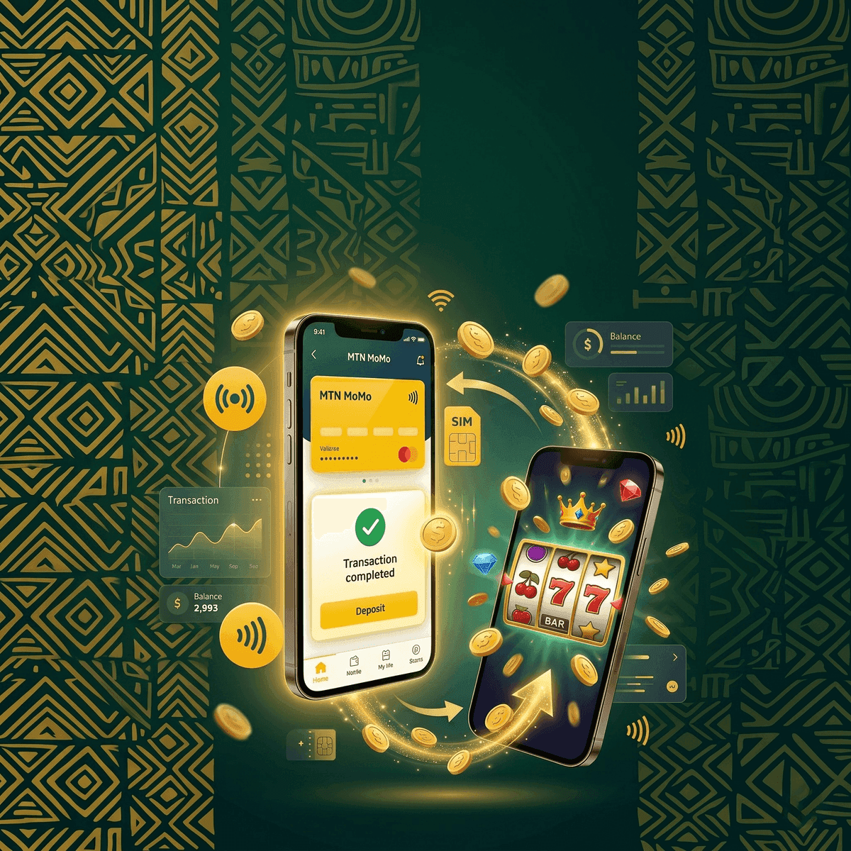 MTN Mobile Money casino deposit on smartphone Ghana showing instant payment process