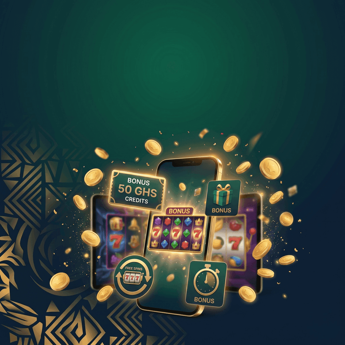 No deposit casino mobile Ghana free spins smartphone app