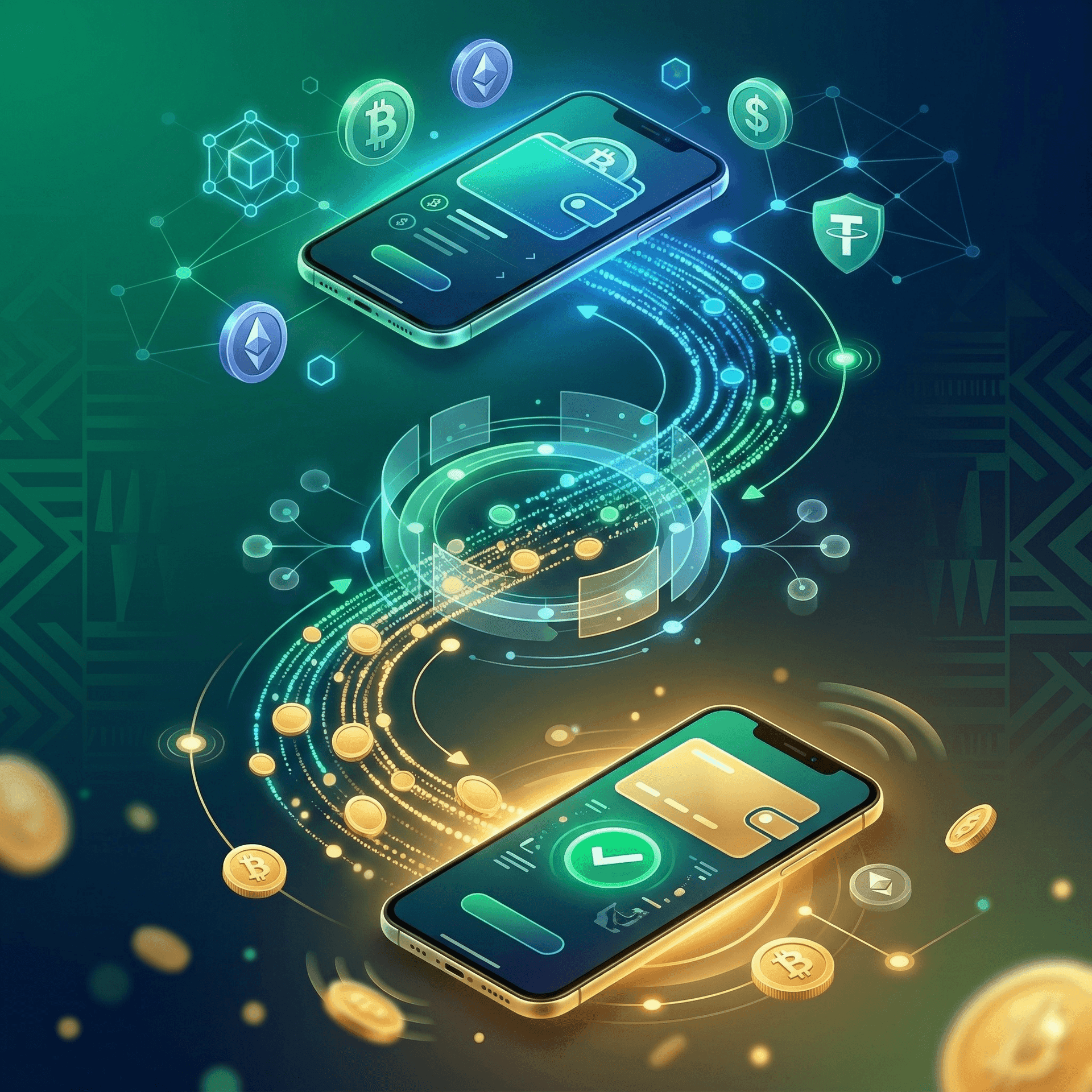 Mobile crypto wallet Ghana smartphone secure