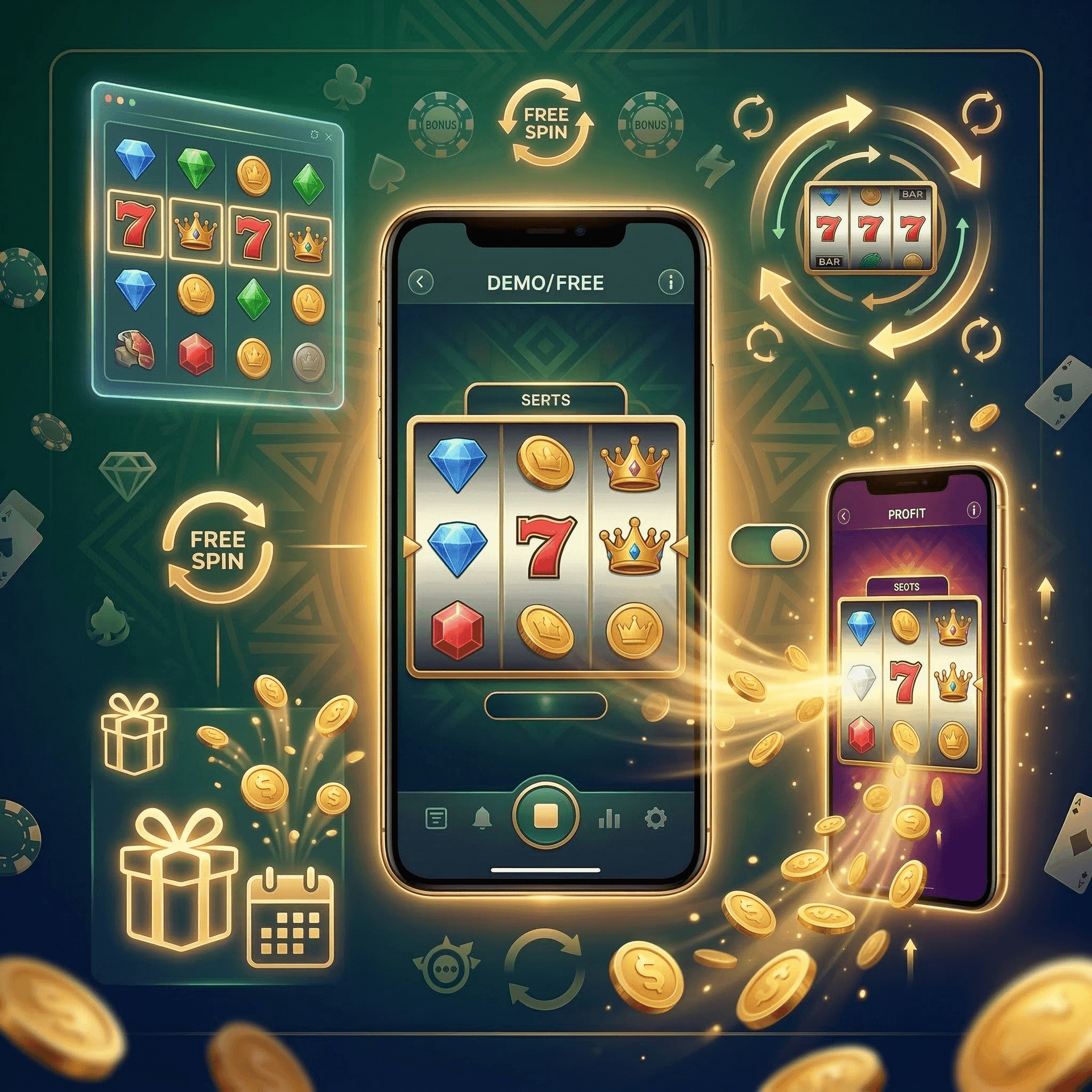 Free spin bonus mobile casino Ghana smartphone daily