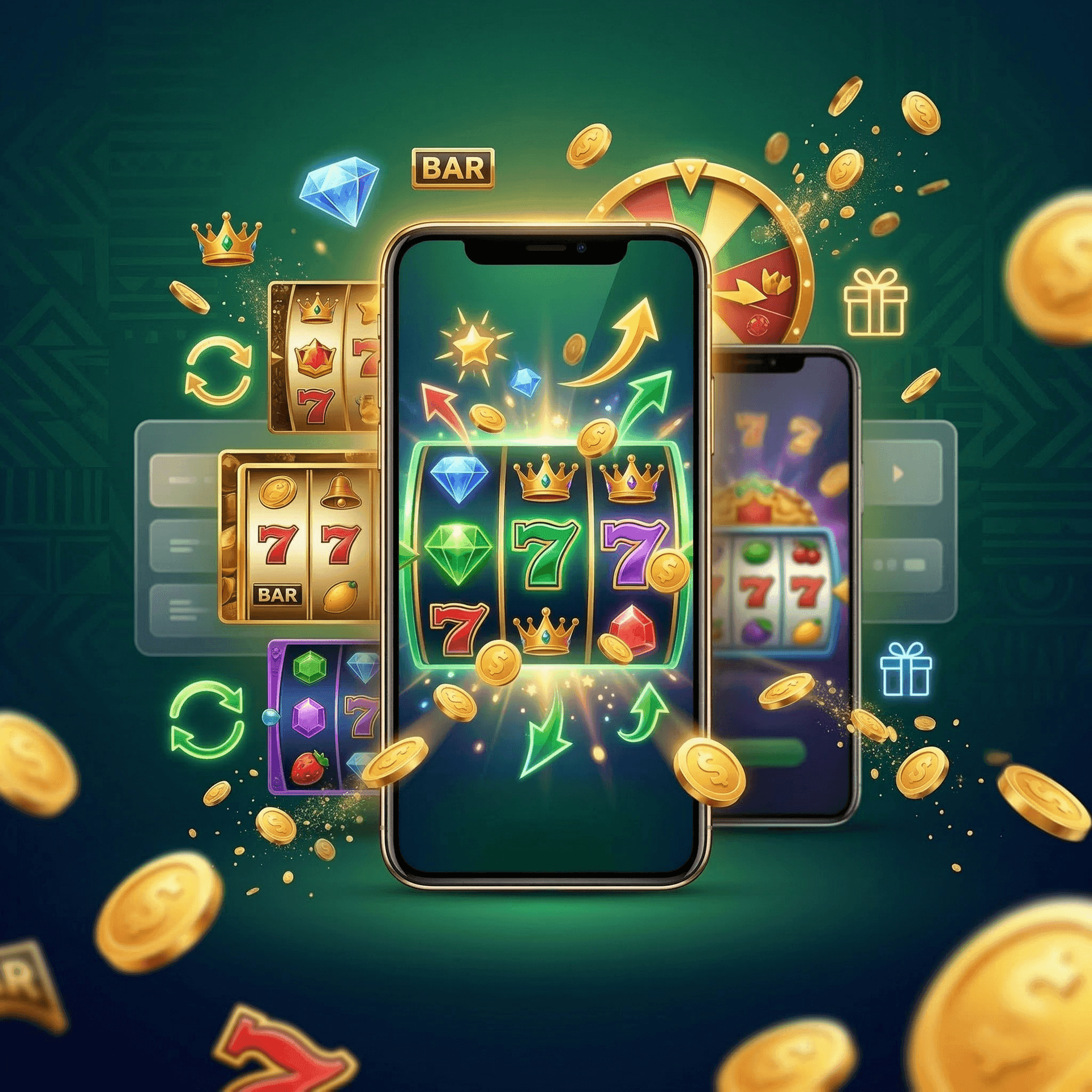 Free spin game mobile casino Ghana smartphone