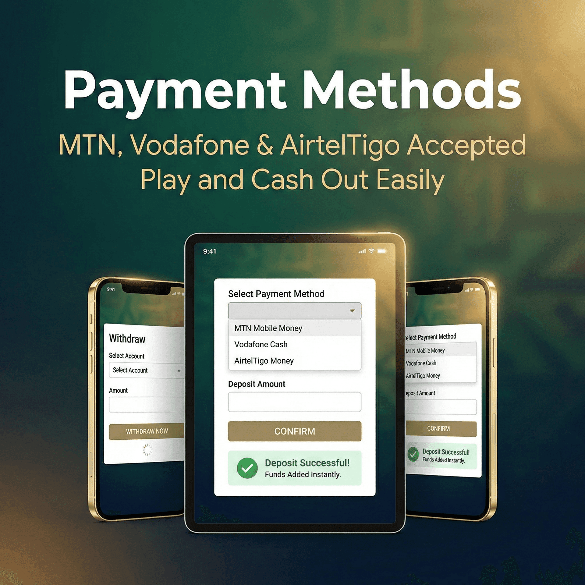 Mobile payment methods Ghana smartphone secure