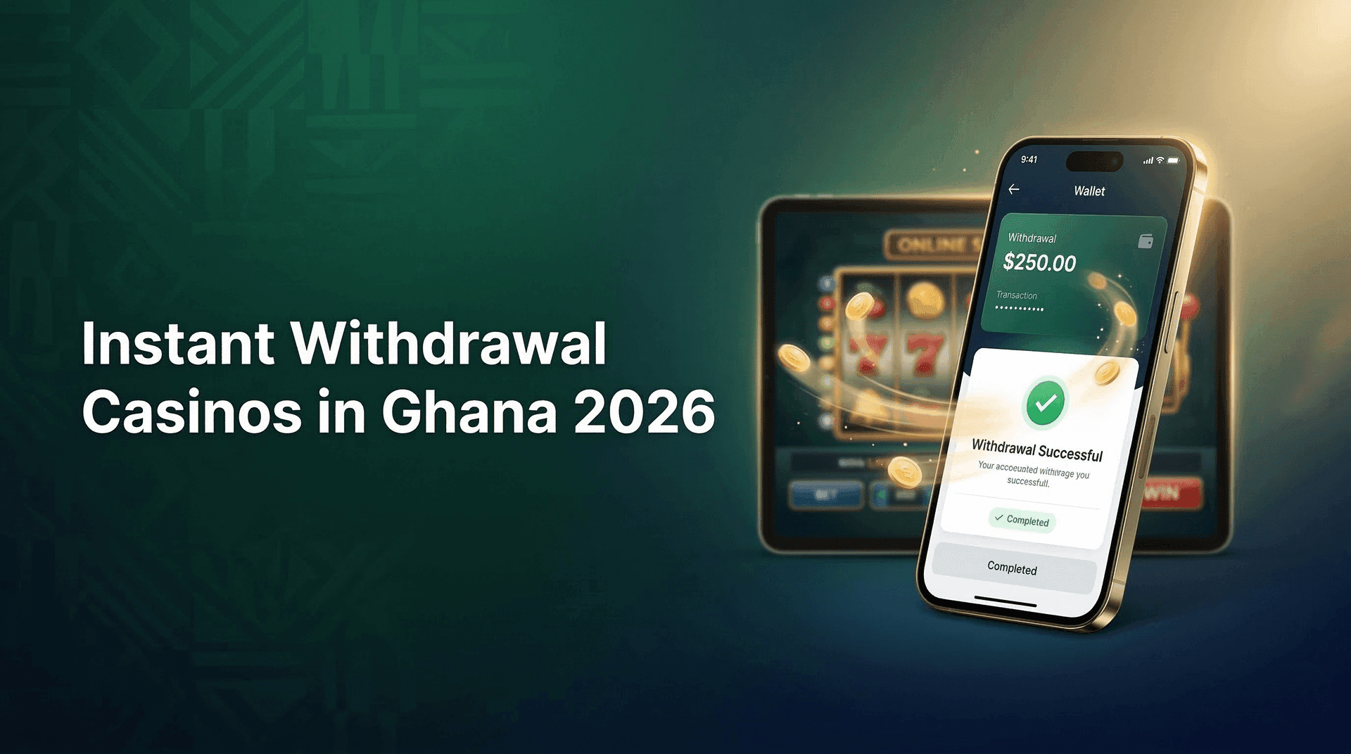 Fast payout casino Ghana instant withdrawal mobile money processing