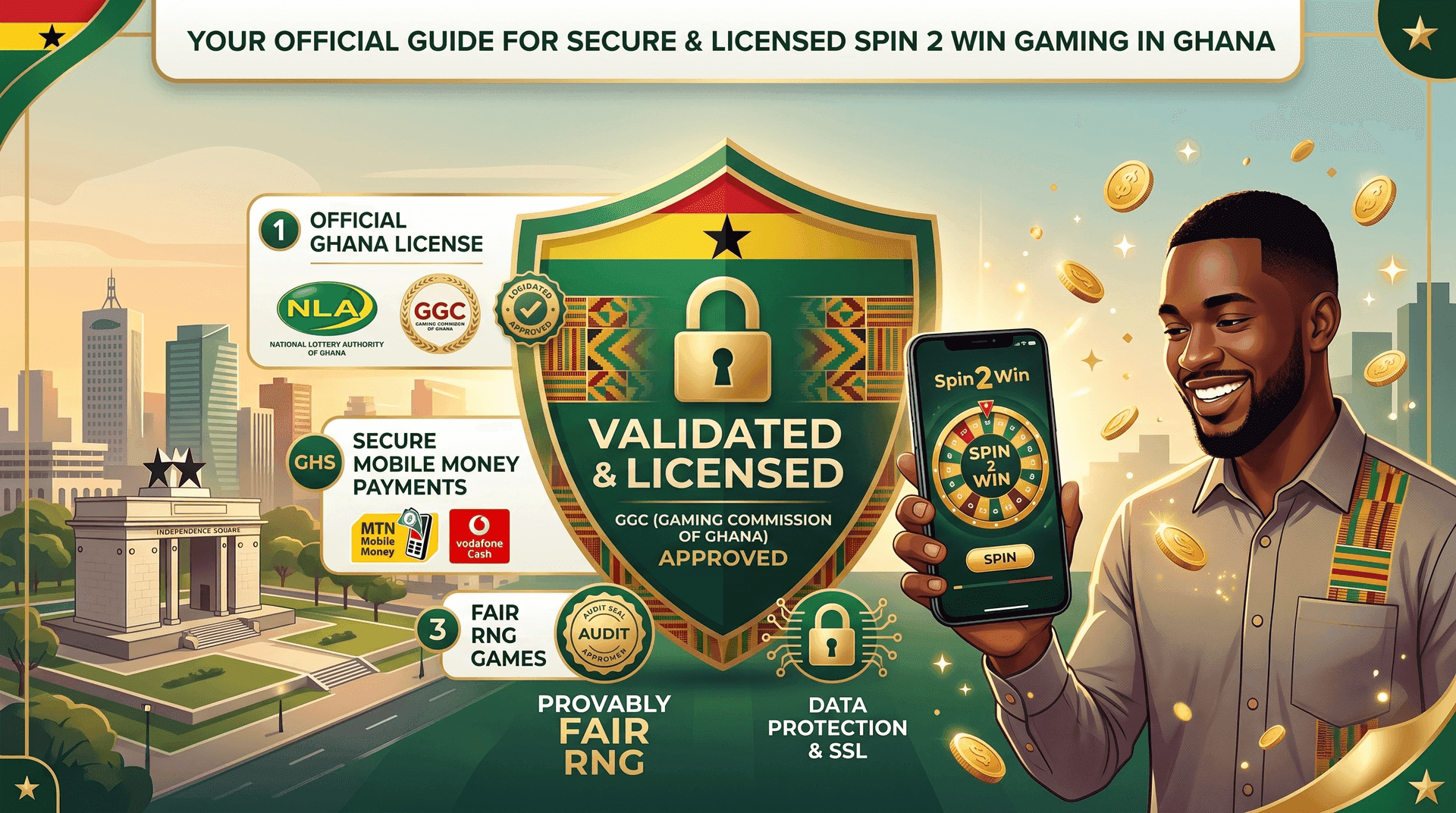 Spin 2 Win casino Ghana 2026 mobile money MTN MoMo withdrawal